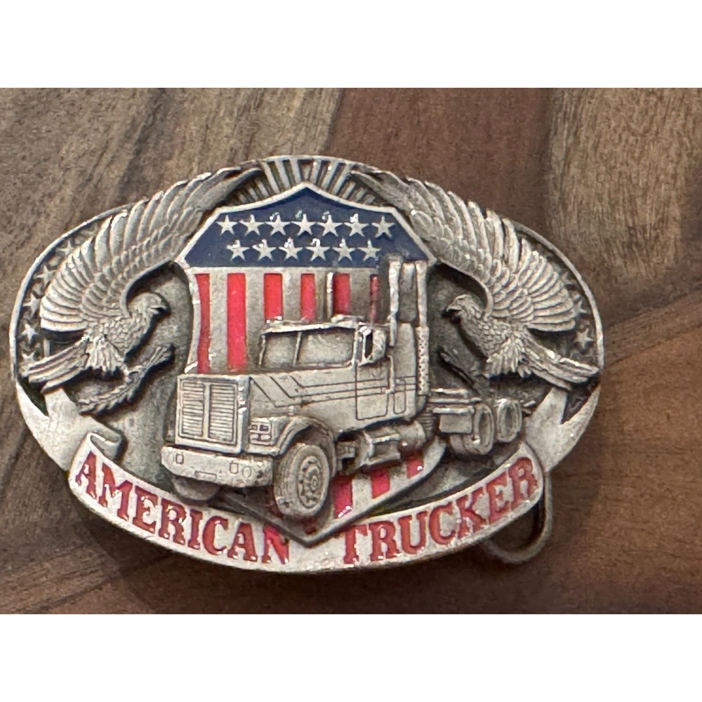 Vintage‎ 1988 Siskiyou Belt Buckle American Trucker 20th Century Cowboy